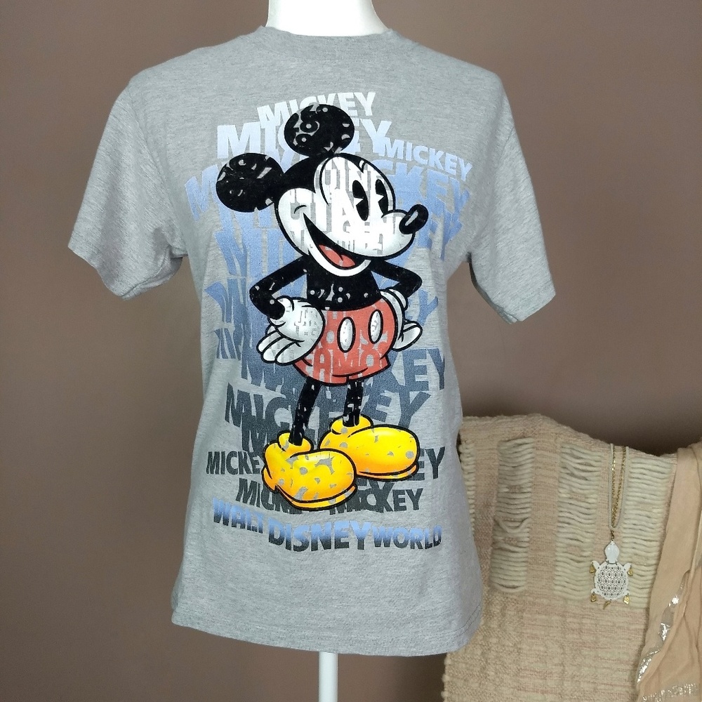 Disney Parks Mickey Velvet Burnout WD World A8